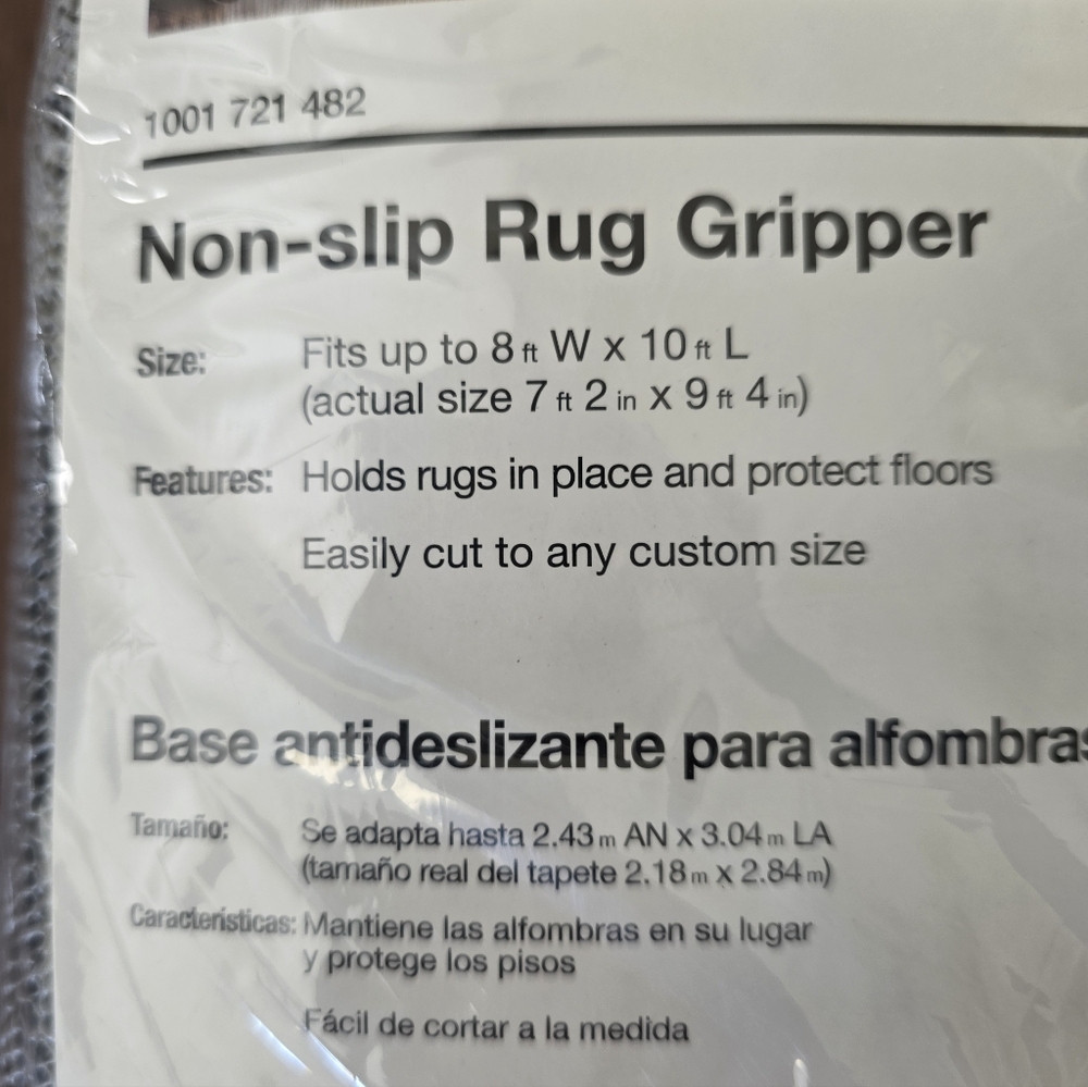 Stylewell 8 x 10 Non-Slip Area Rug Pad Gripper Any Hard Surface Floors Hardwood - Picture 11 of 12